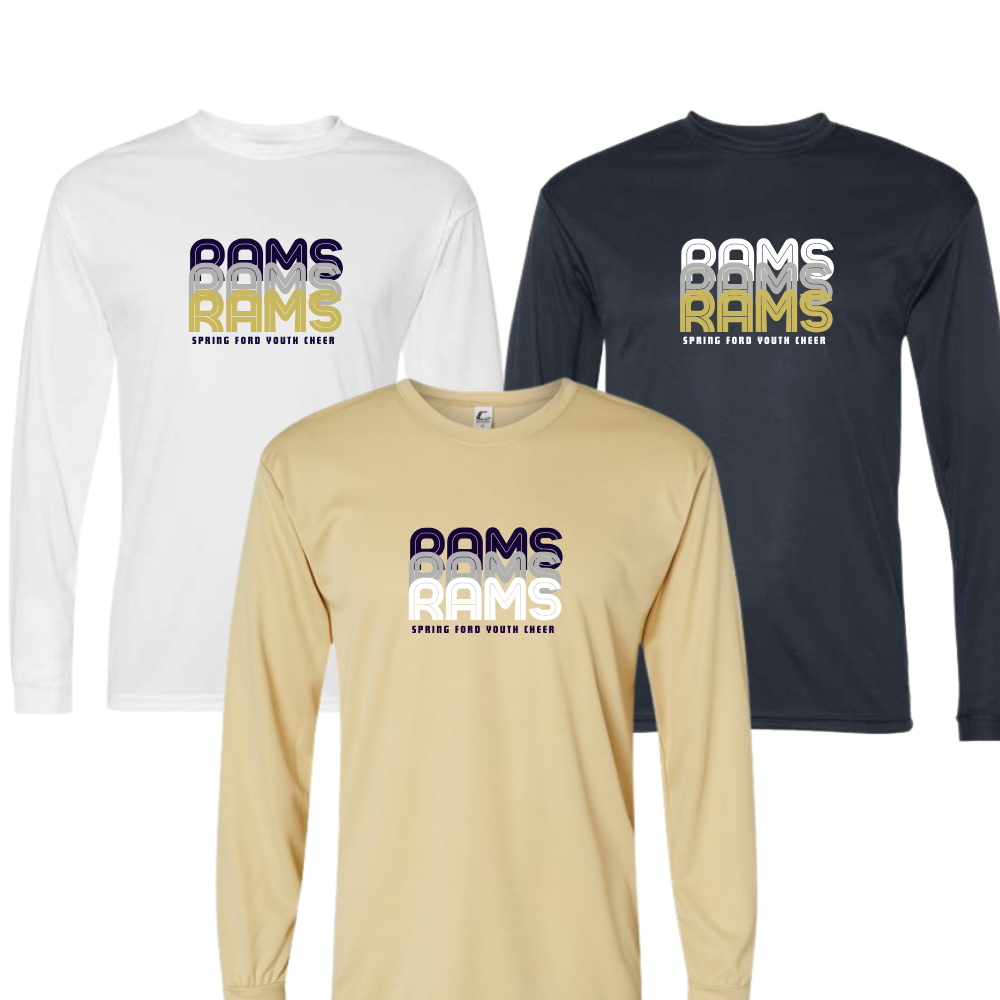 SFYFC Long Sleeve Performance Tee Triple RAM Cheer