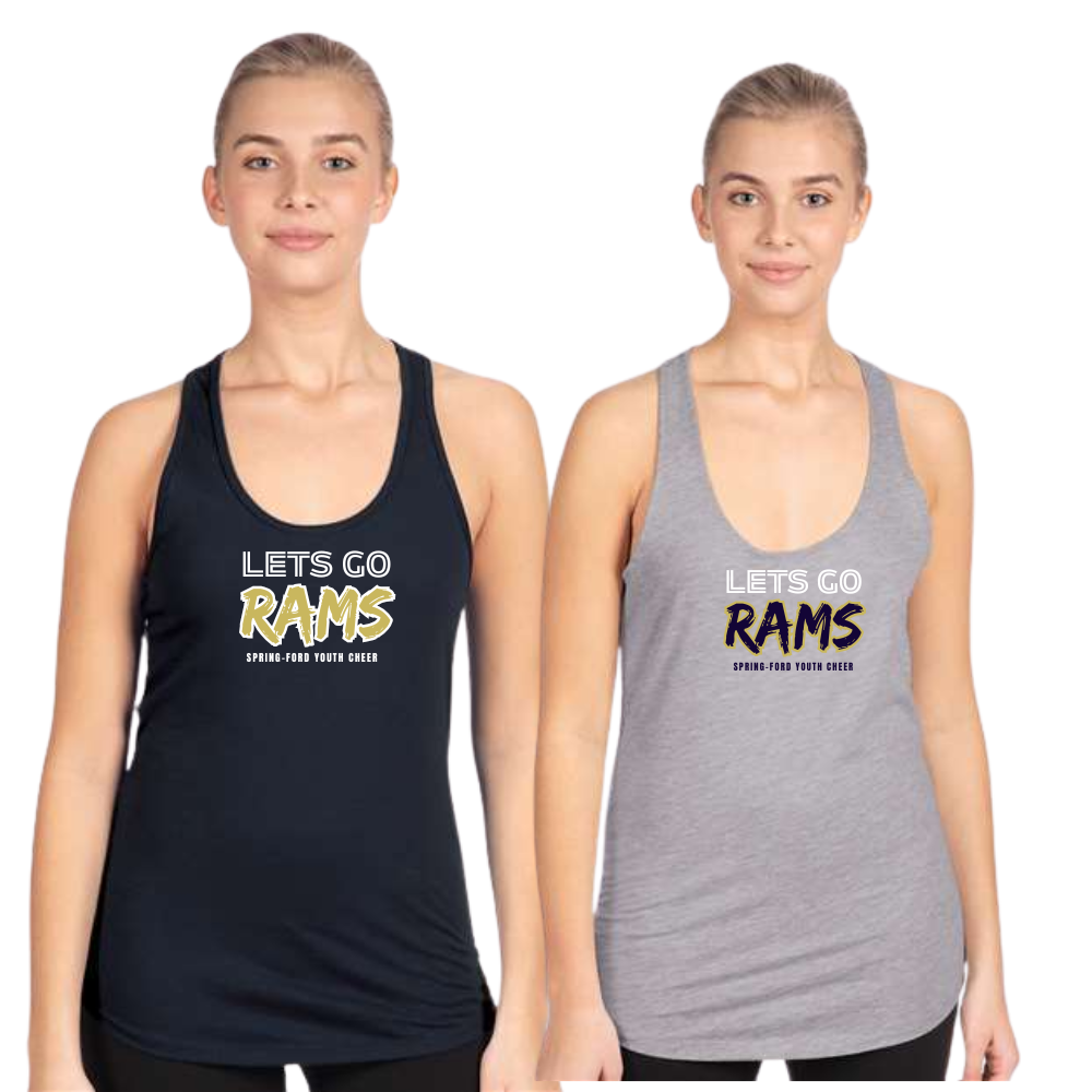 SFYFC Next Level Ladies Tank Top LGR Cheer