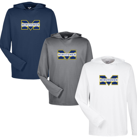 Minutemen Ice Hockey LS Performance Tee W/Hood Official