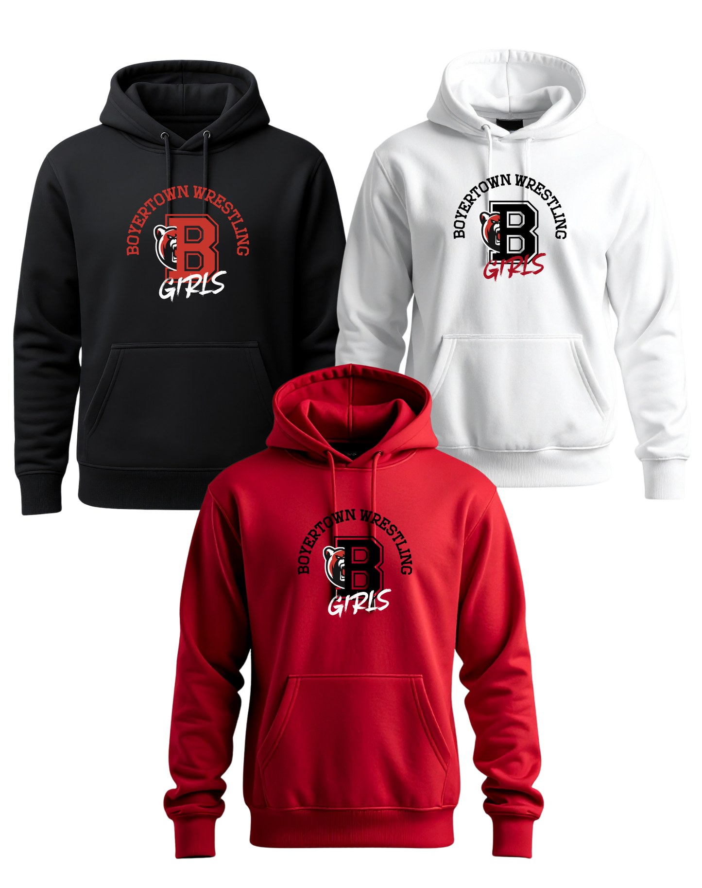 Boyertown Girls Wrestling Hoodie Team