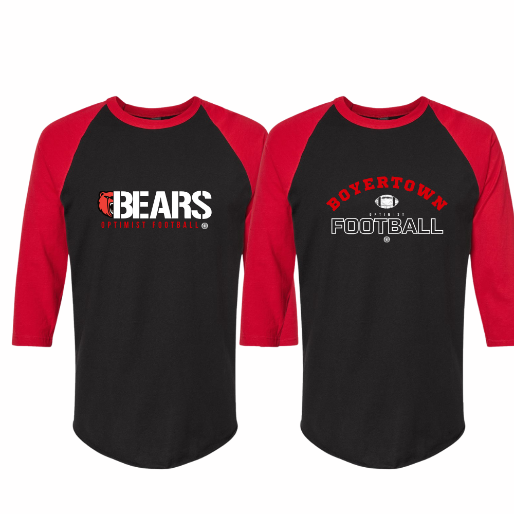 Boyertown Optimist Football 3/4 Sleeve Cotton Tee