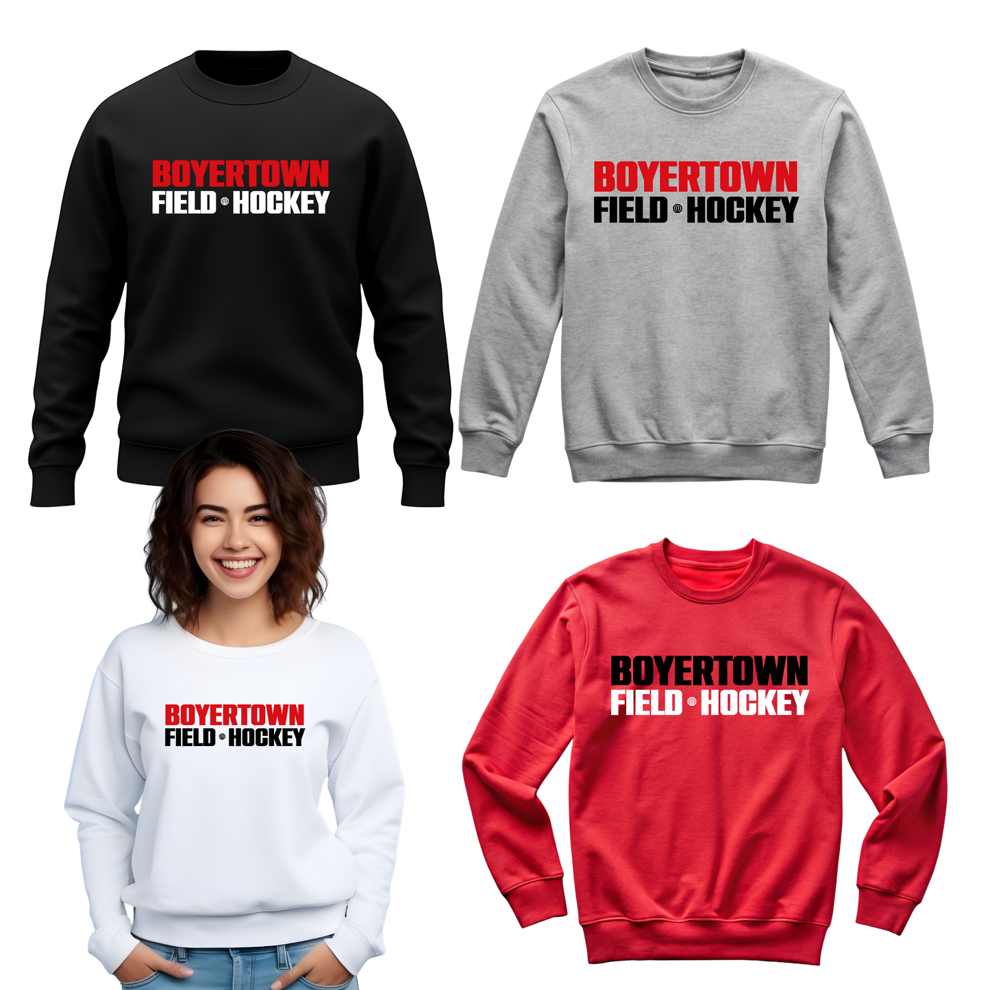 Boyertown Optimist Field Hockey Unisex Crewneck - Basic