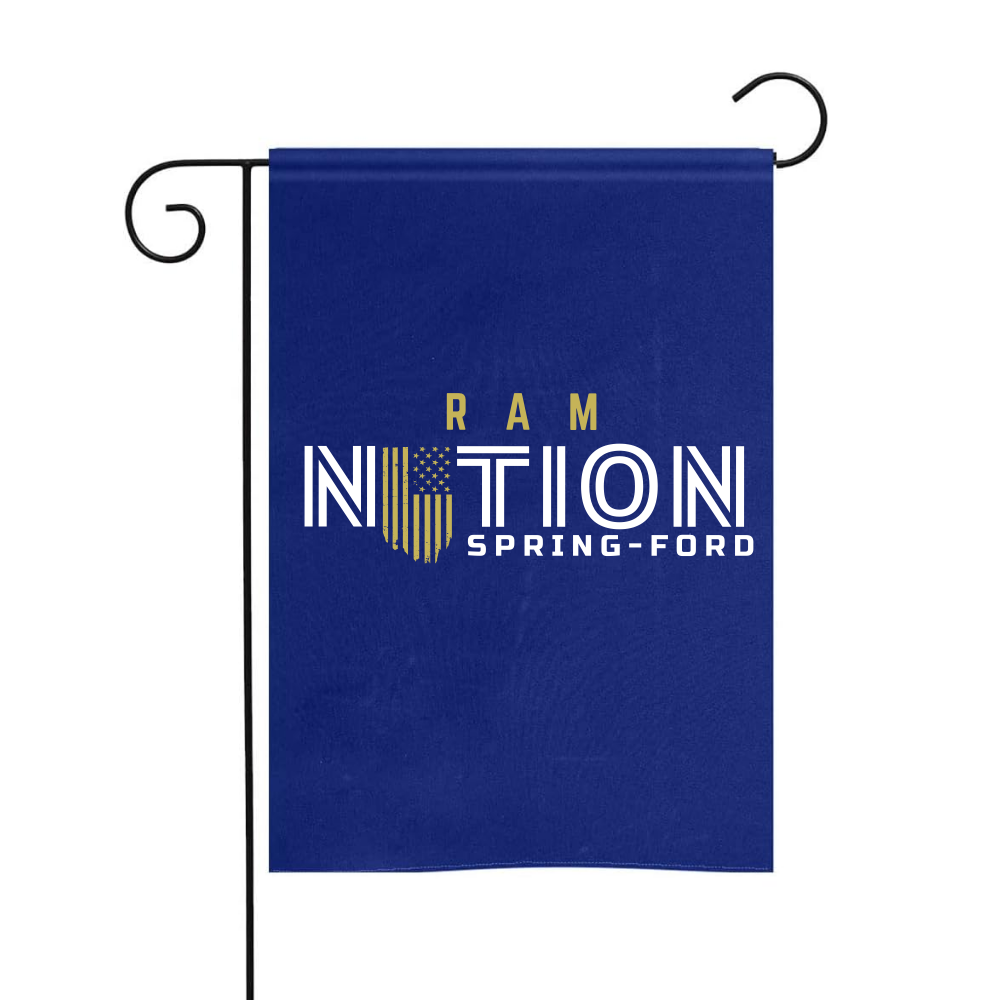 SF Ram Nation Garden Flag Navy