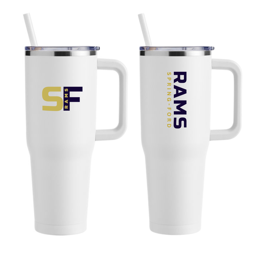 40 OZ Travel Tumbler Spring Ford Rams