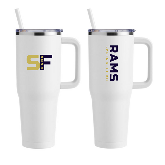 40 OZ Travel Tumbler Spring Ford Rams