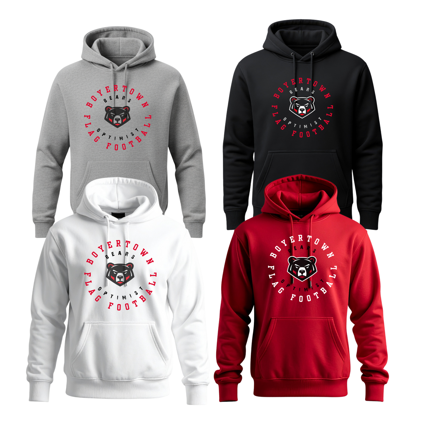 Boyertown Optimist Football Unisex Hoodie - Edge
