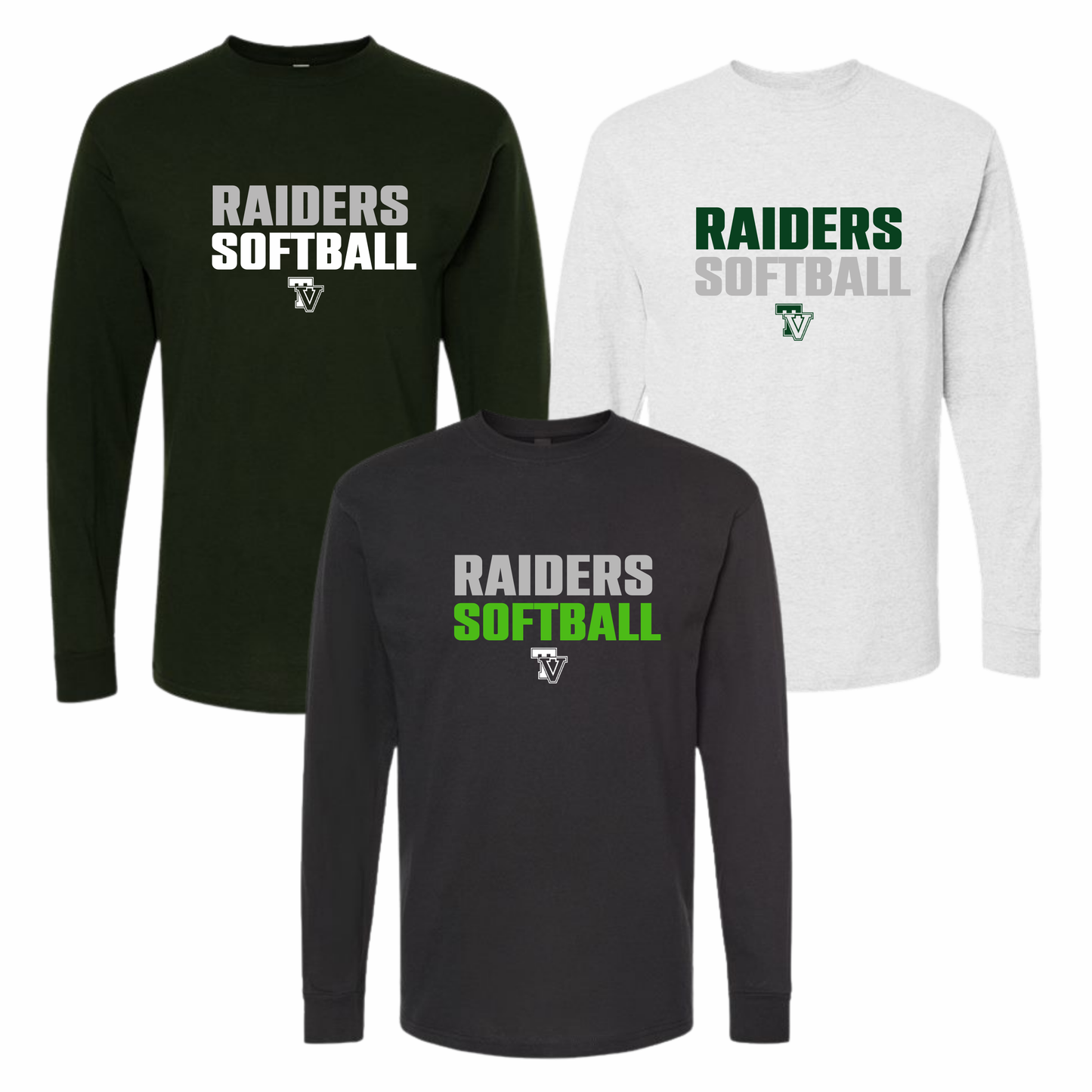 Twin Valley Softball Unisex LS Cotton Tee Stacked