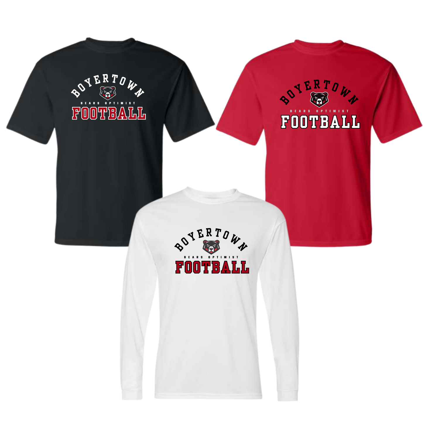 Boyertown Optimist Football Dri Fit Apparel Long Sleeve & Short - Cover 1