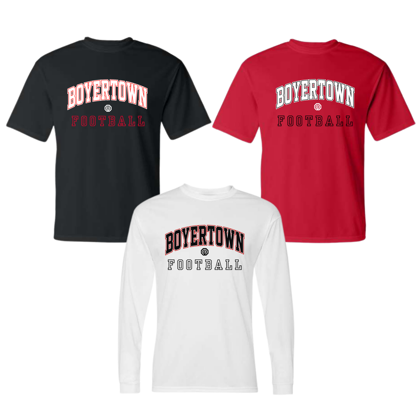 Boyertown Optimist Football Dri Fit Apparel Long Sleeve & Short - Classic