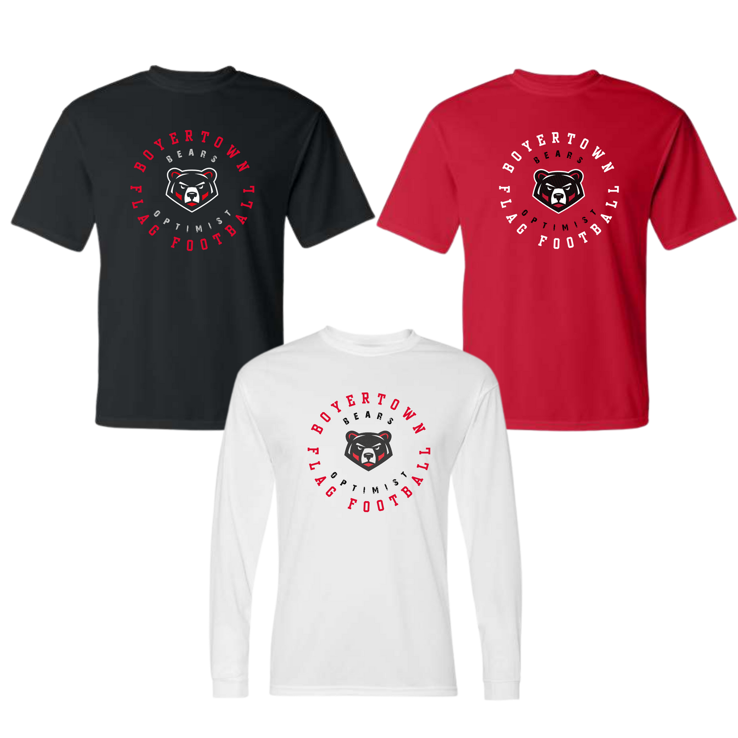 Boyertown Optimist Football Dri Fit Apparel Long Sleeve & Short - Edge