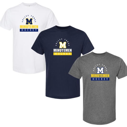 Minutemen Ice Hockey Unisex Poly Blended Tee Bold