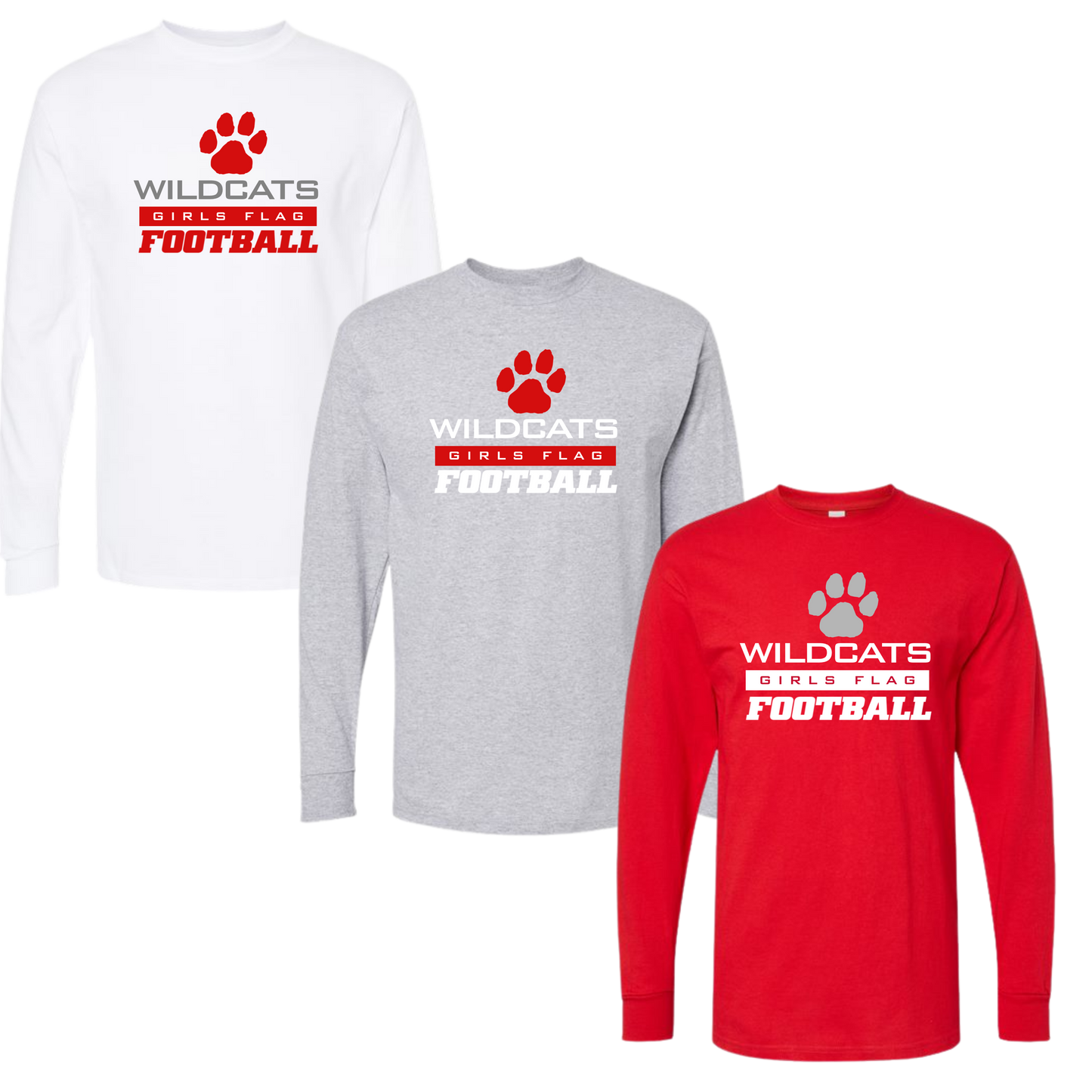 CYFO Wildcats Flag LS Tee - Standard