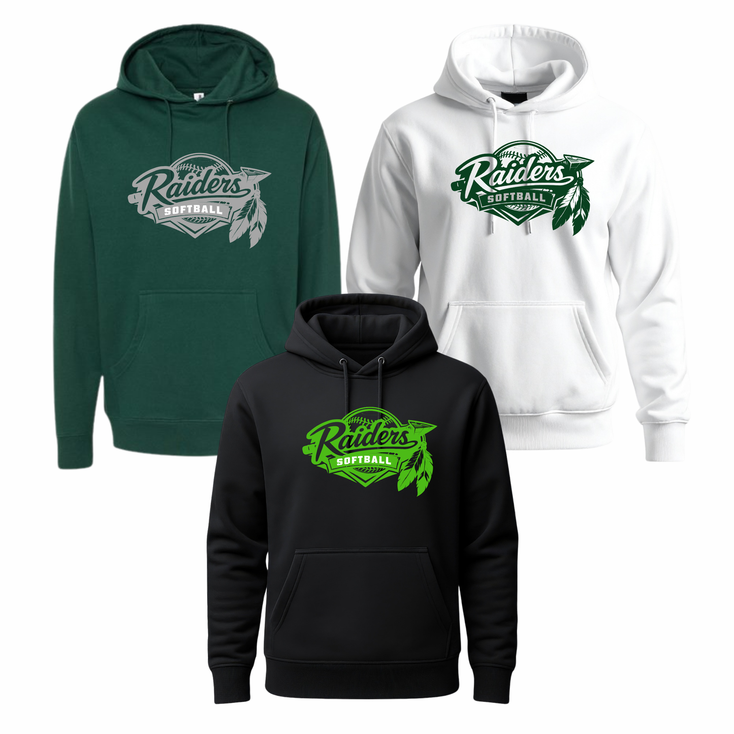 Twin Valley Softball Unisex Hoodie Raiders Spear