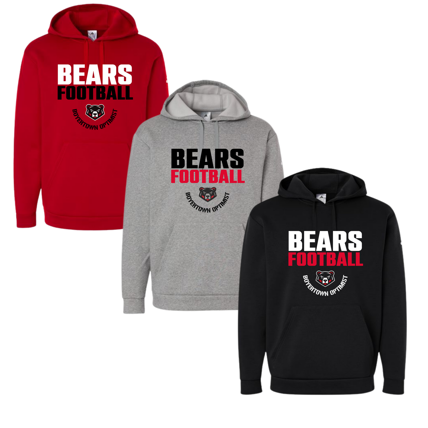 Boyertown Optimist Football Mens & Womens Adidas Hoodie - Dominate