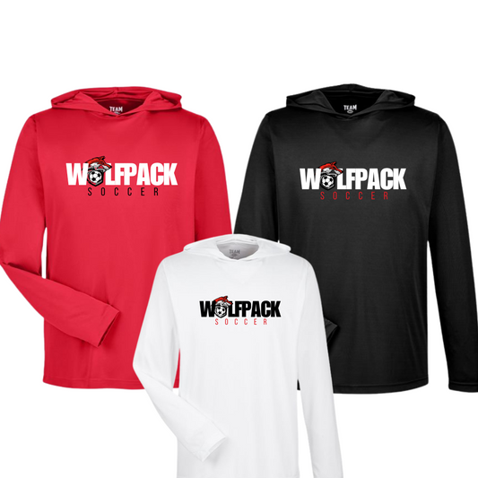 Wolfpack Soccer LS Performance Tee With Hood Attack