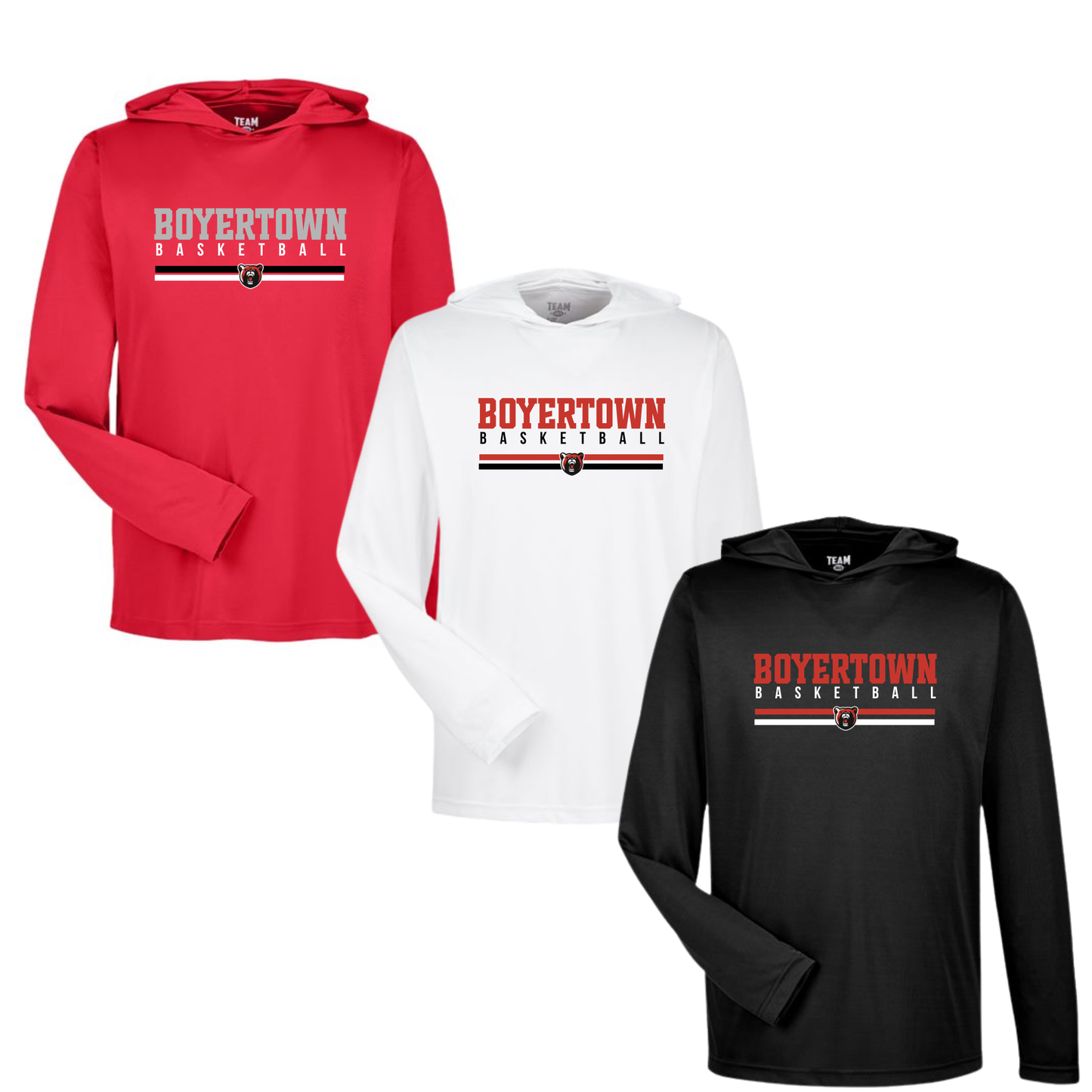 Boyertown MSW Basketball LS Hooded Performance Tee Rebound
