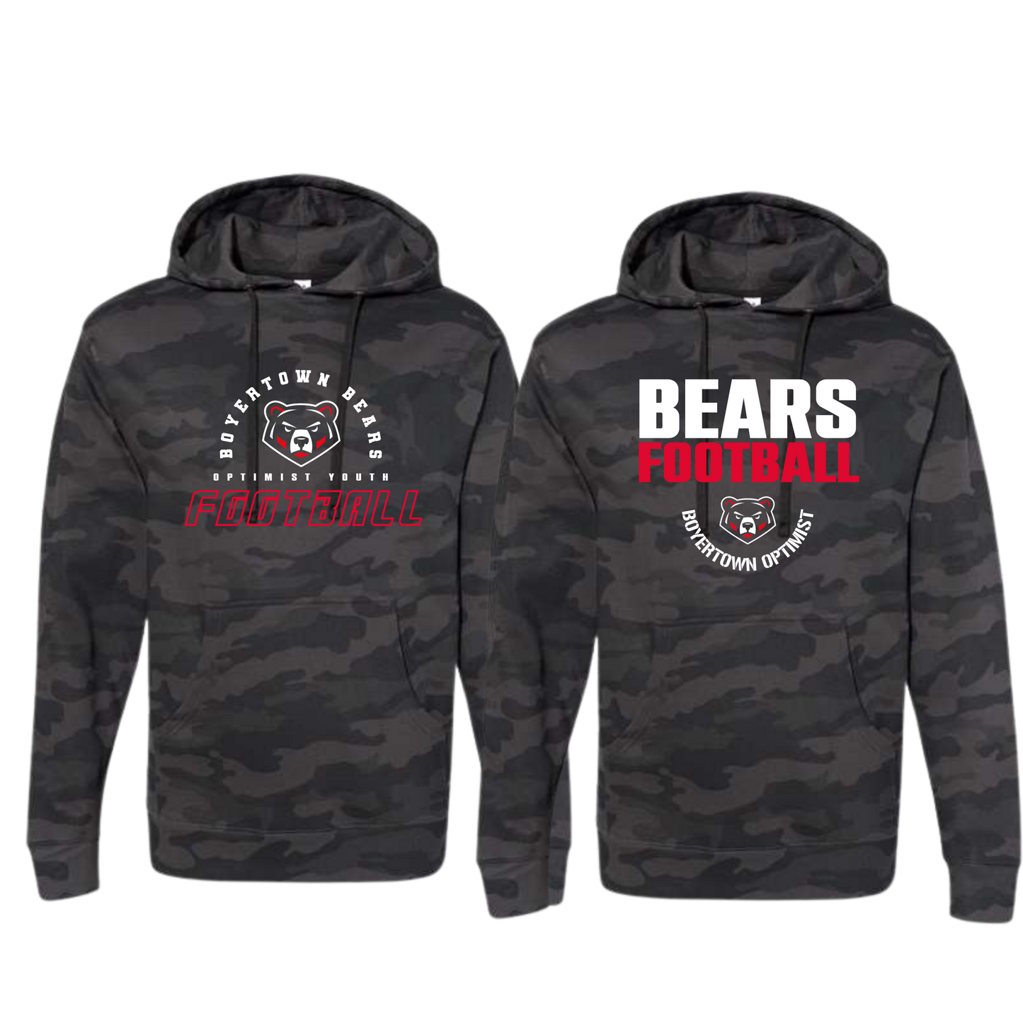 Boyertown Optimist Football Ghost Camo Unisex Hoodie