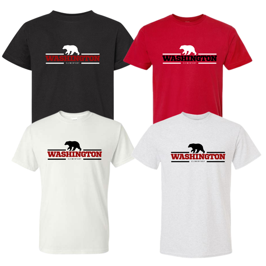 Washington Elementary Unisex Blended Tee Big Bear