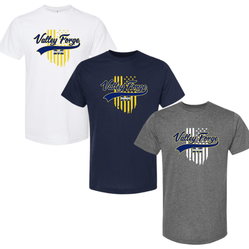 Minutemen Ice Hockey Unisex Poly Blended Tee Flag