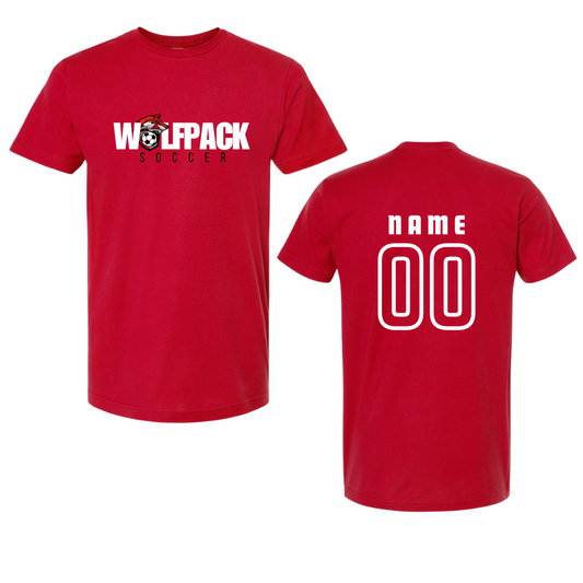 Wolfpack Soccer Custom Name & Number Tee