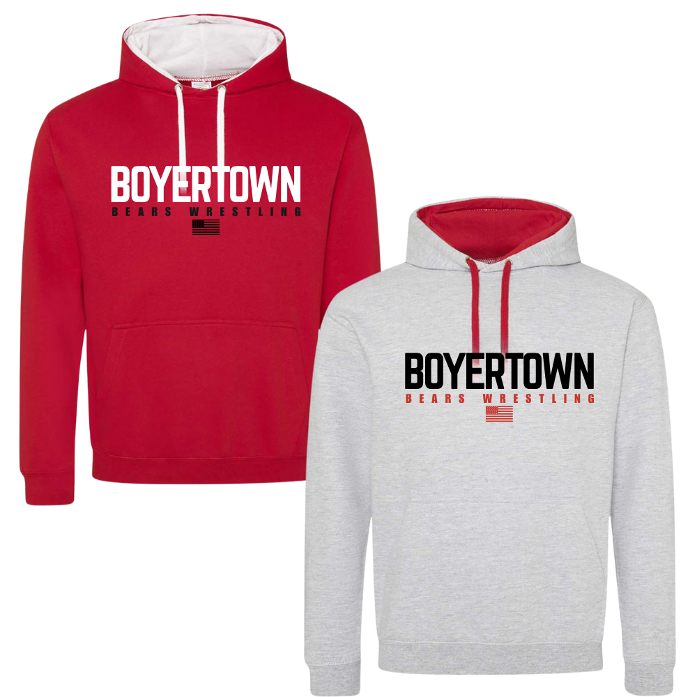 Boyertown Wrestling Contrast Hoodie Freedom