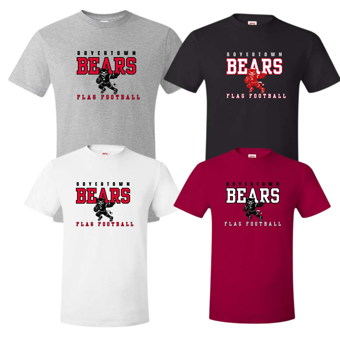 Boyertown Optimist Flag Football Unisex Tee - Bold BEARS