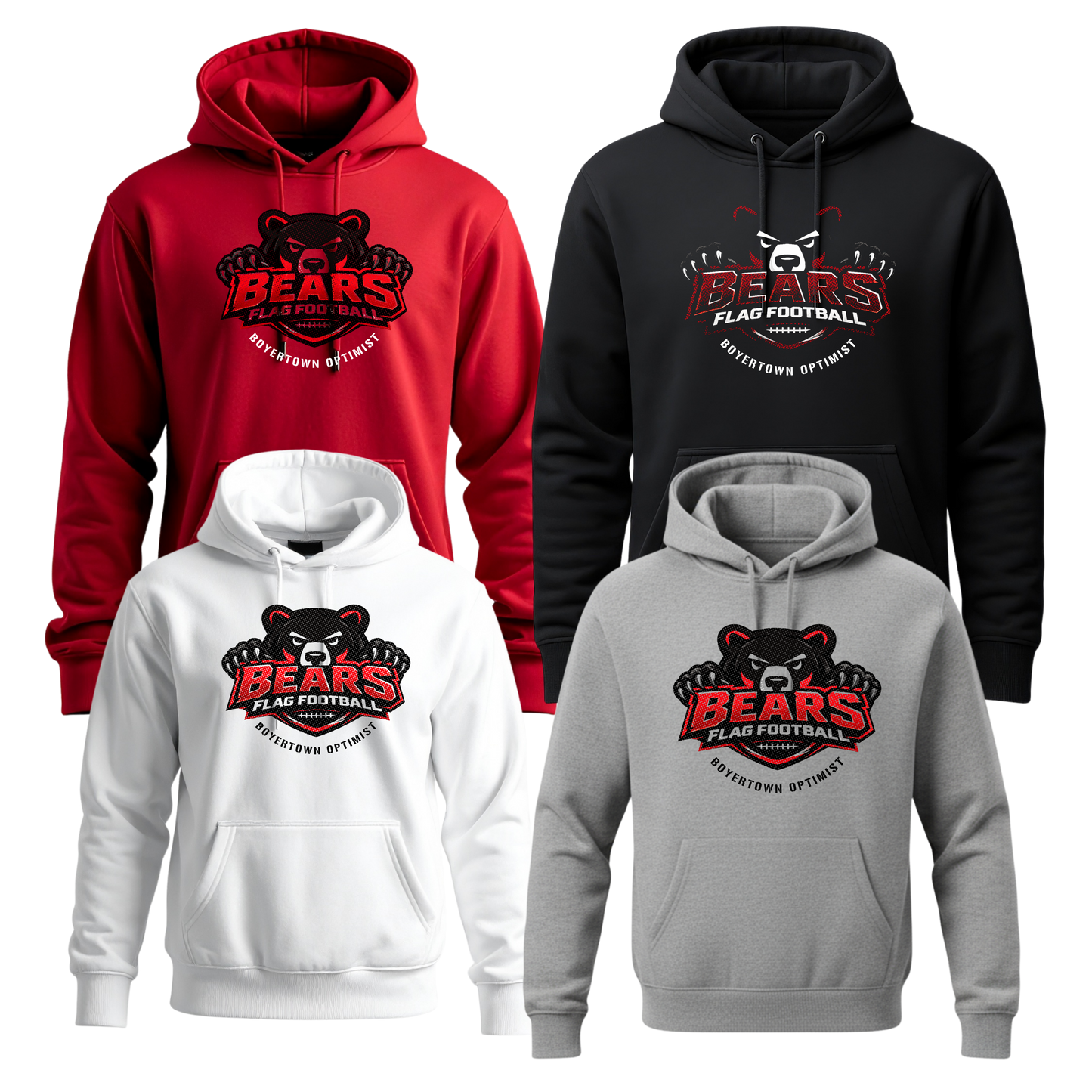 Boyertown Optimist Football Unisex Hoodie - Attack
