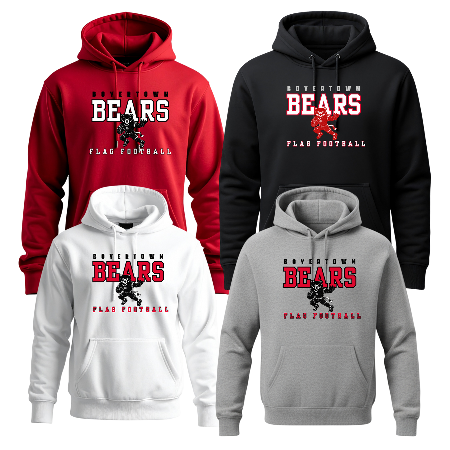 Boyertown Optimist Football Unisex Hoodie - Bold Bears