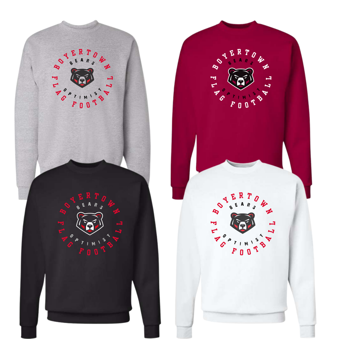 Boyertown Optimist Flag Football Unisex Crewneck Sweatshirt - Huddle Up