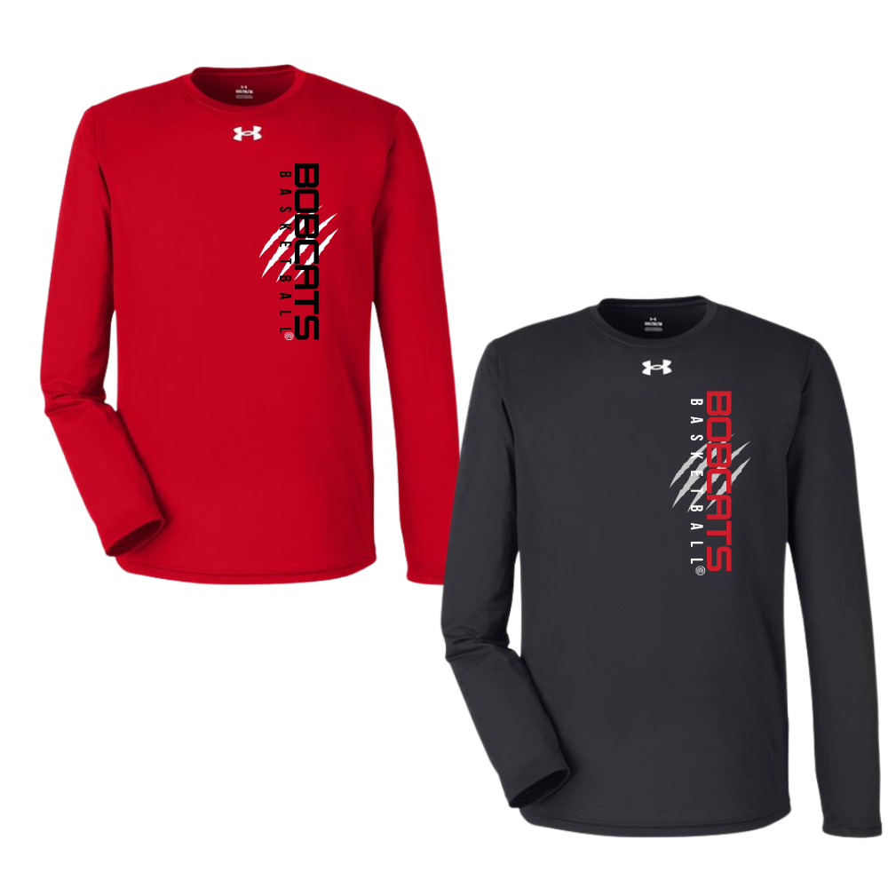 Bobcats Under Armor Team Tech LS Performance Tee Vertical
