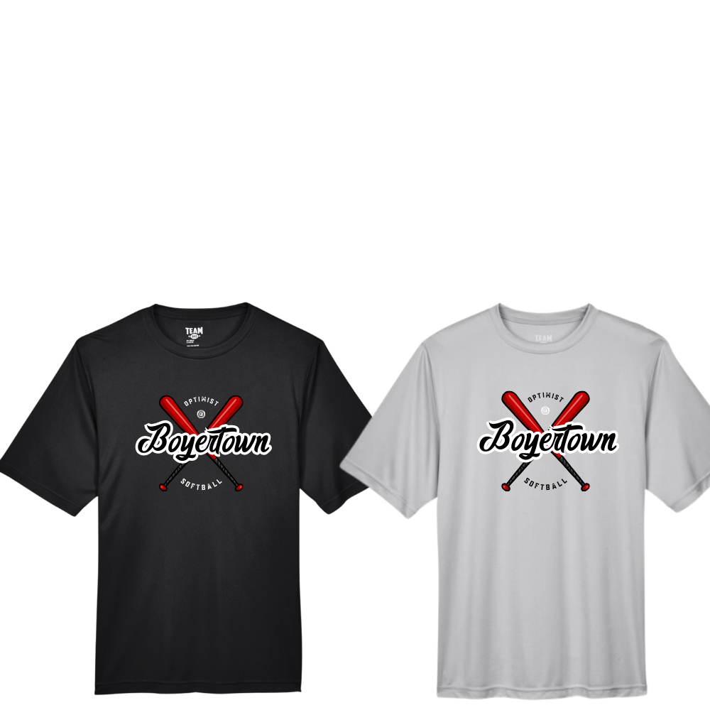 Boyertown Optimist Softball SS Dri - Fit Tee Hustle