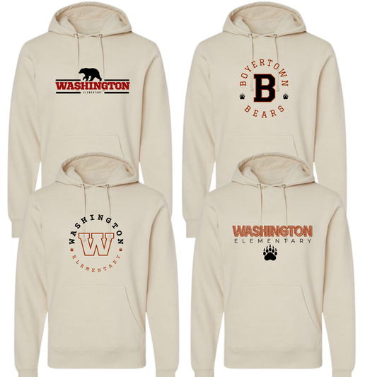 Washington Elementary Off White Hoodie Unisex