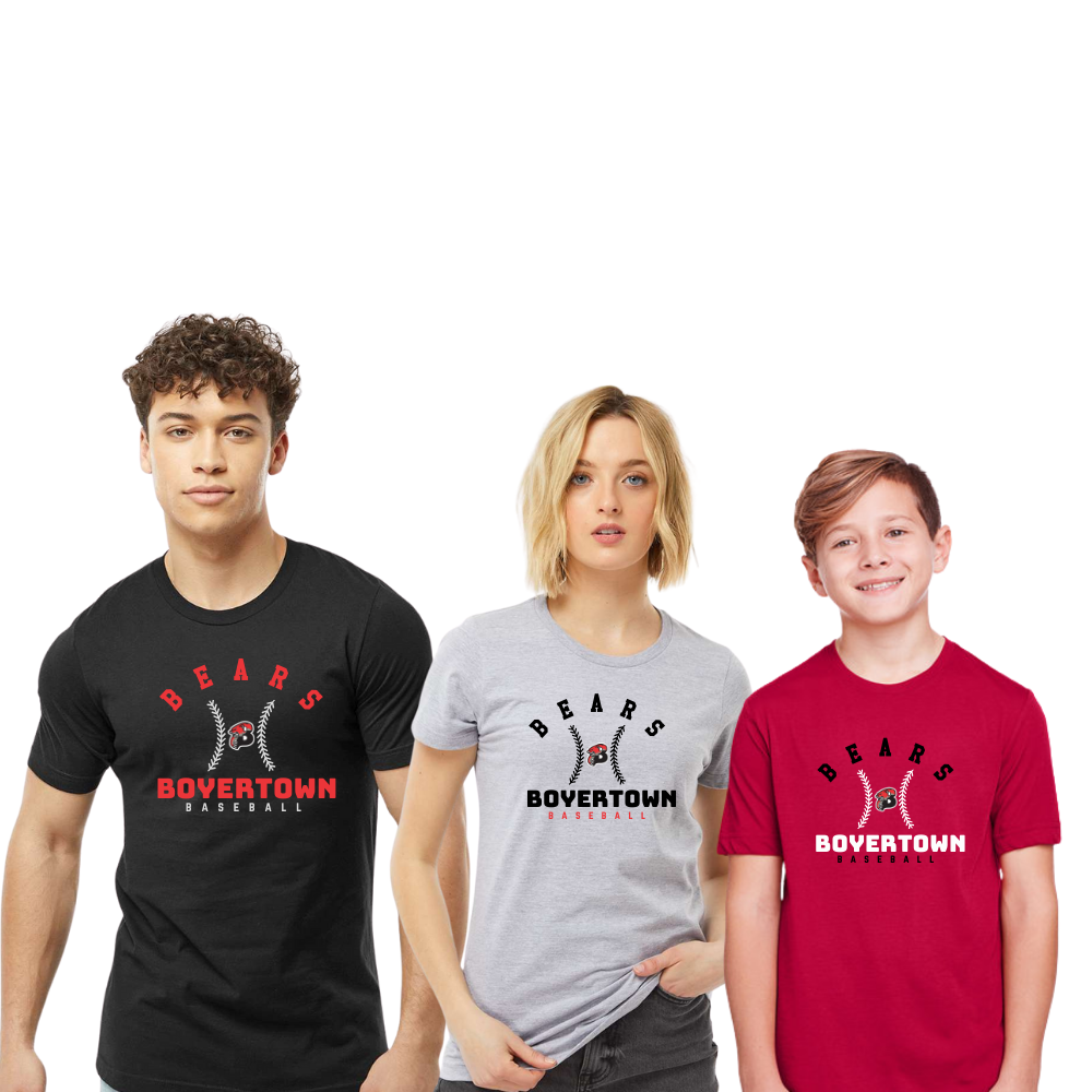Boyertown Travel Baseball Cotton Tee Curve