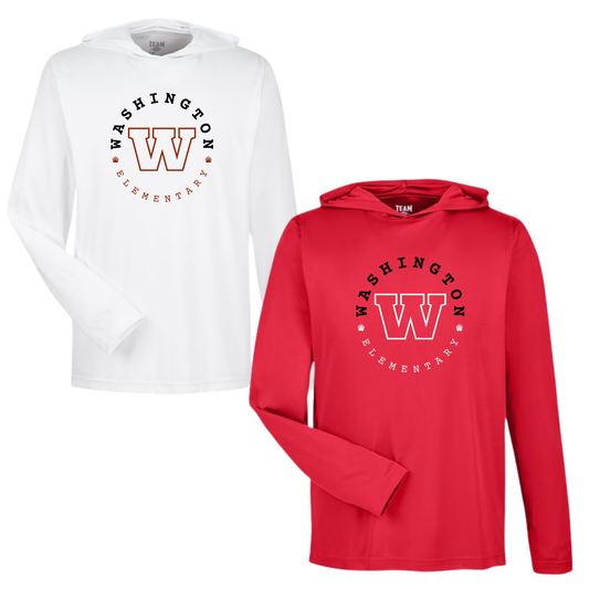 Washington Elementary LS Performance Tee With Hood W