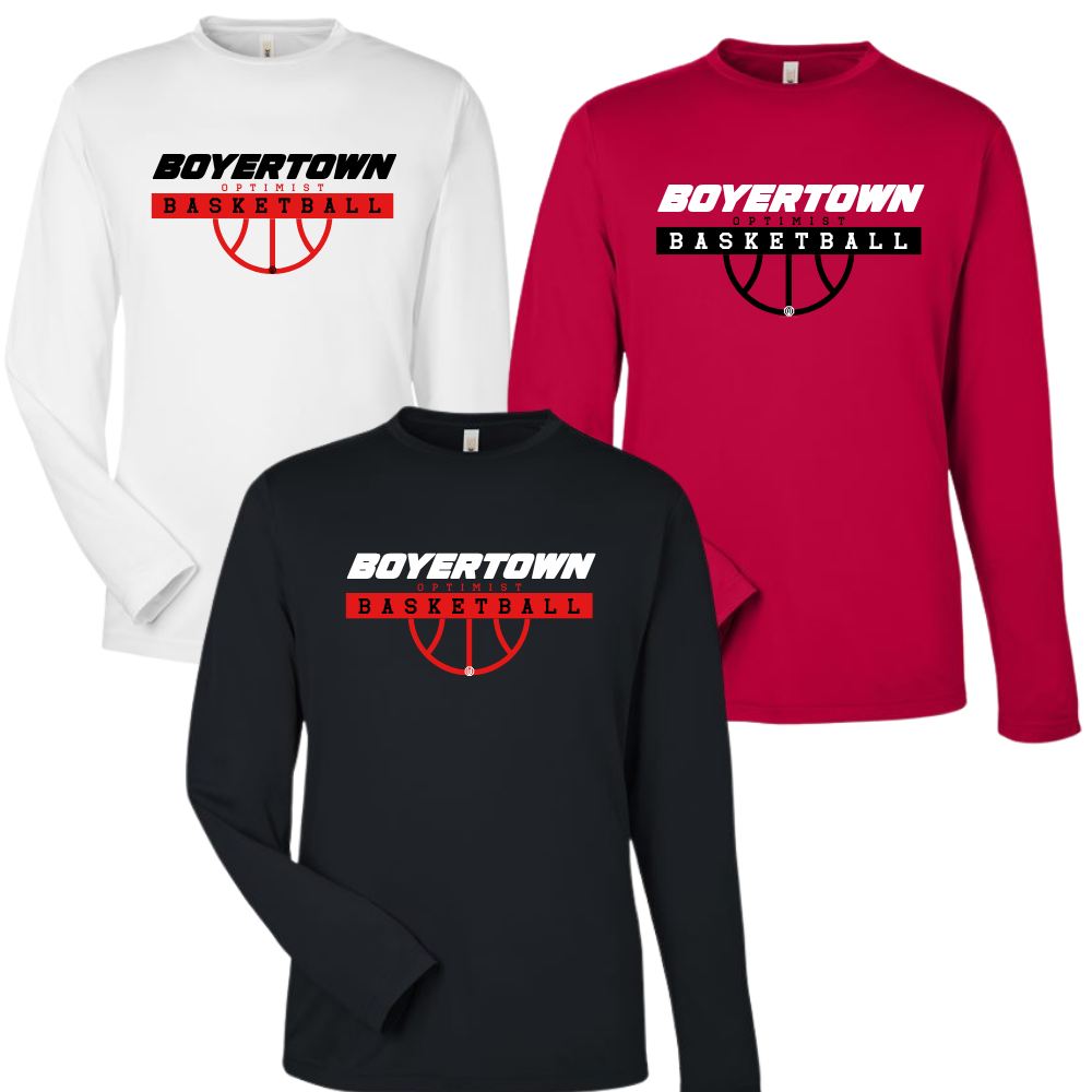 Boyertown Basketball LS Performance Tee Forward