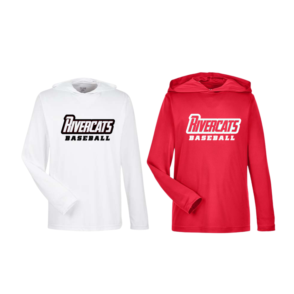 Rivercats LS Hooded Performance Tee Echo