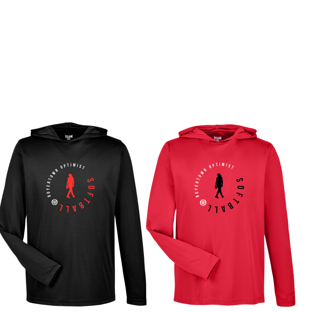 Boyertown Optimist LS Performance Tee With Hood Rival