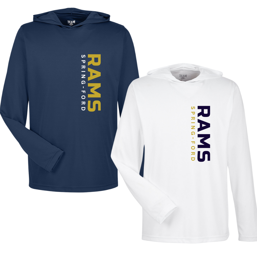 SF Vertical LS Hooded Performance Tee