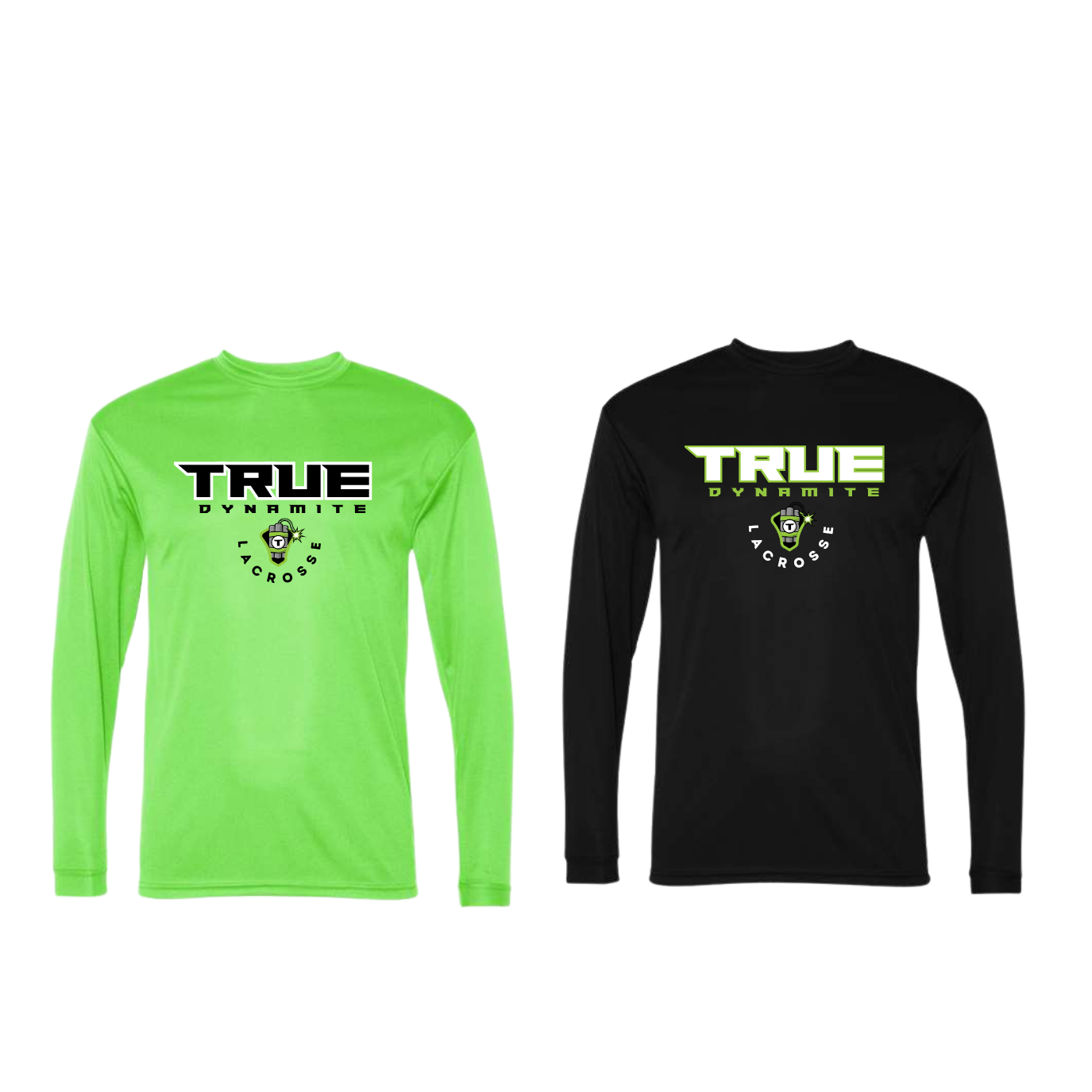 TRUE Dynamite Unisex LS Performance Tee Crease