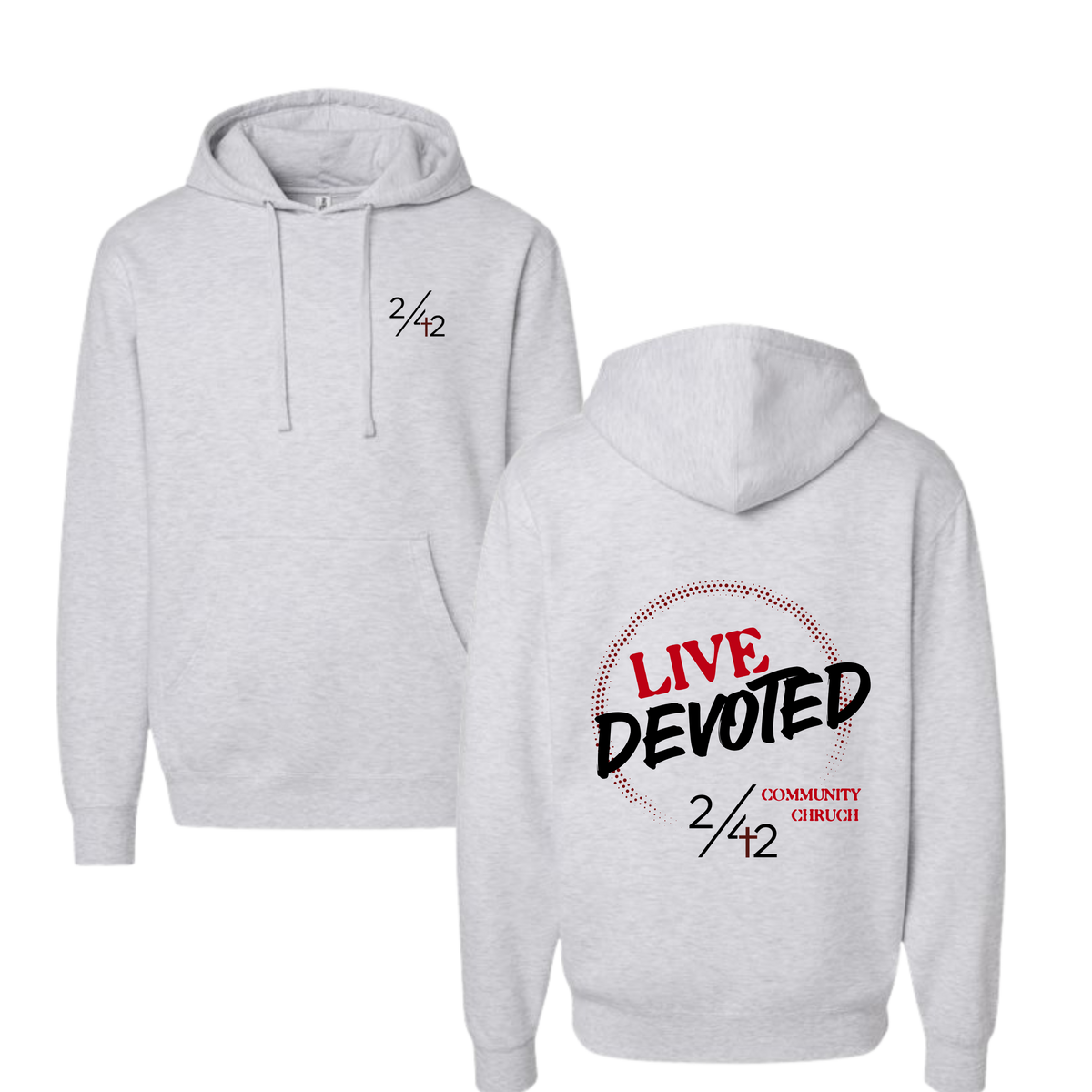 242 Community Church Back Print Hoodie