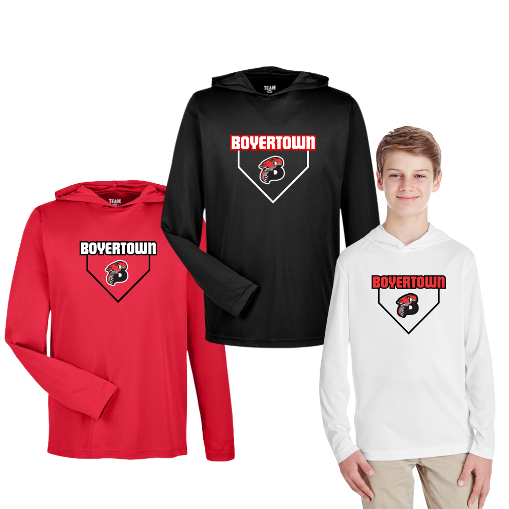 Boyertown Travel Baseball LS Performance Tee w/Hood Stretch
