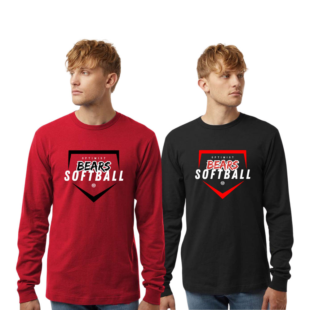 Boyertown Optimist Softball Adult Unisex LS Cotton Tee Zone