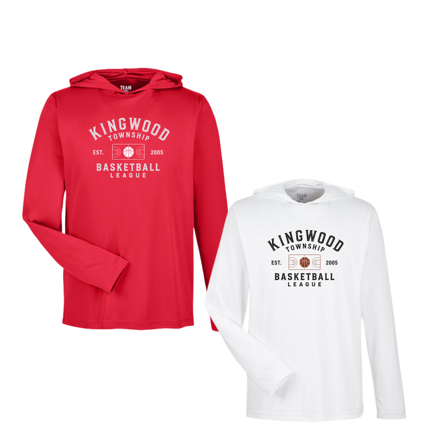 KW Township Basketball Long Sleeve Performance W/Hood - Hardwood