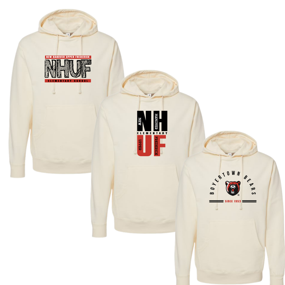 NHUF Unisex Off White Hoodie ( 3 Designs )