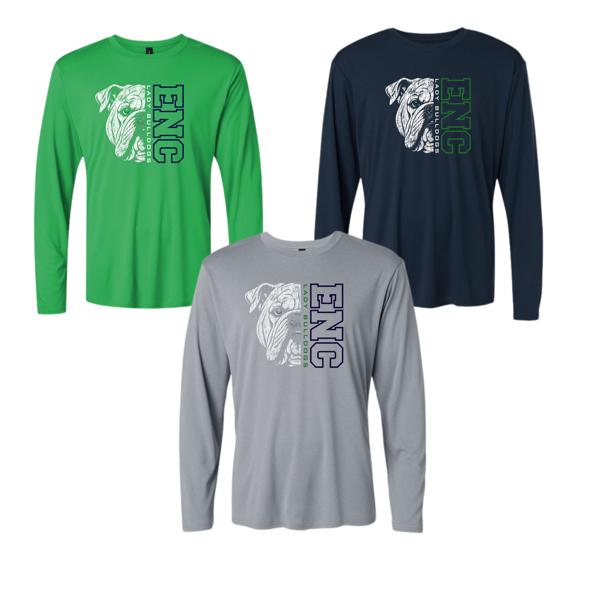 Lady Bulldogs Unisex Long Sleeve Performance Tee Half