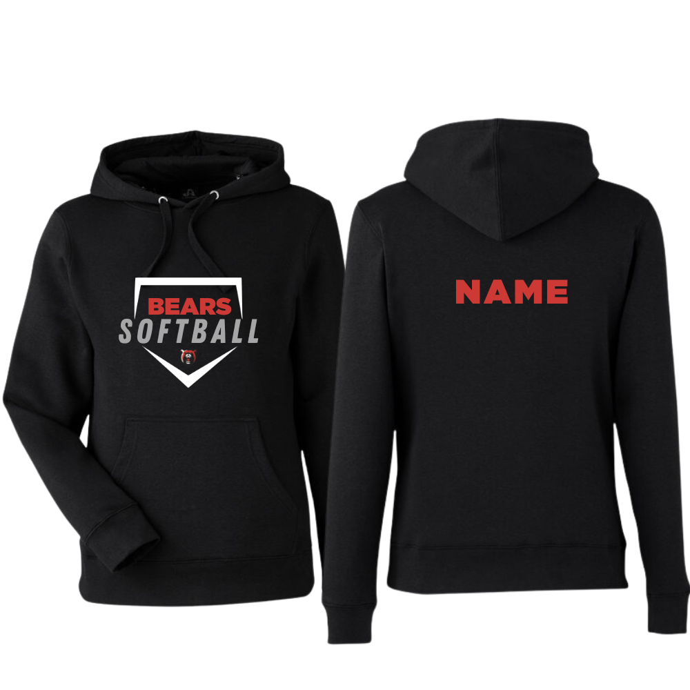 Bears Softball Foul Unisex Hoodie Custom Name
