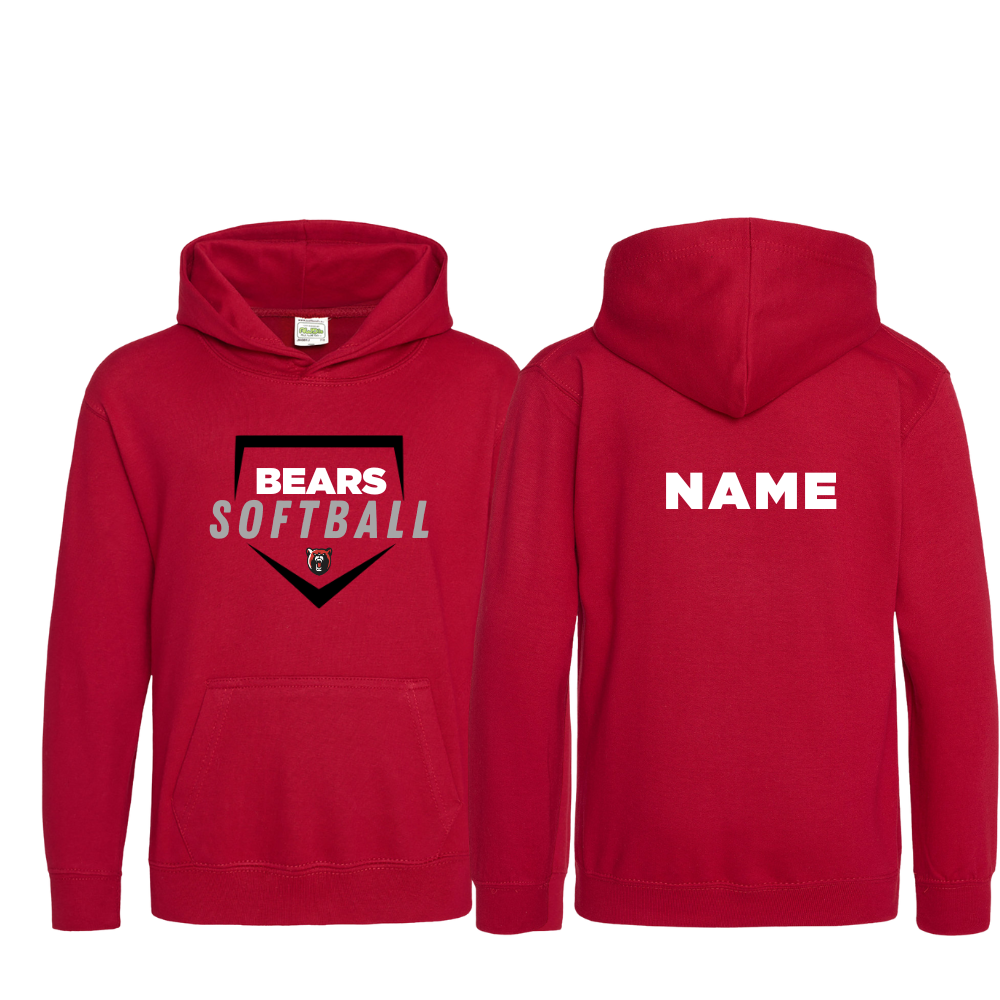 Bears Softball Foul Unisex Hoodie Custom Name