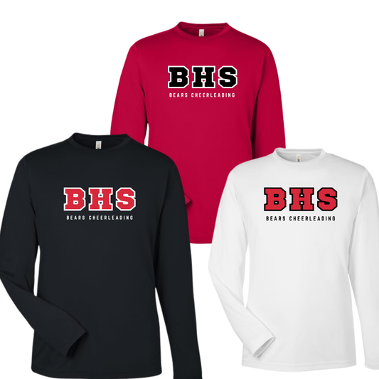 Bears Cheer Long Sleeve Performance Tee Full Out
