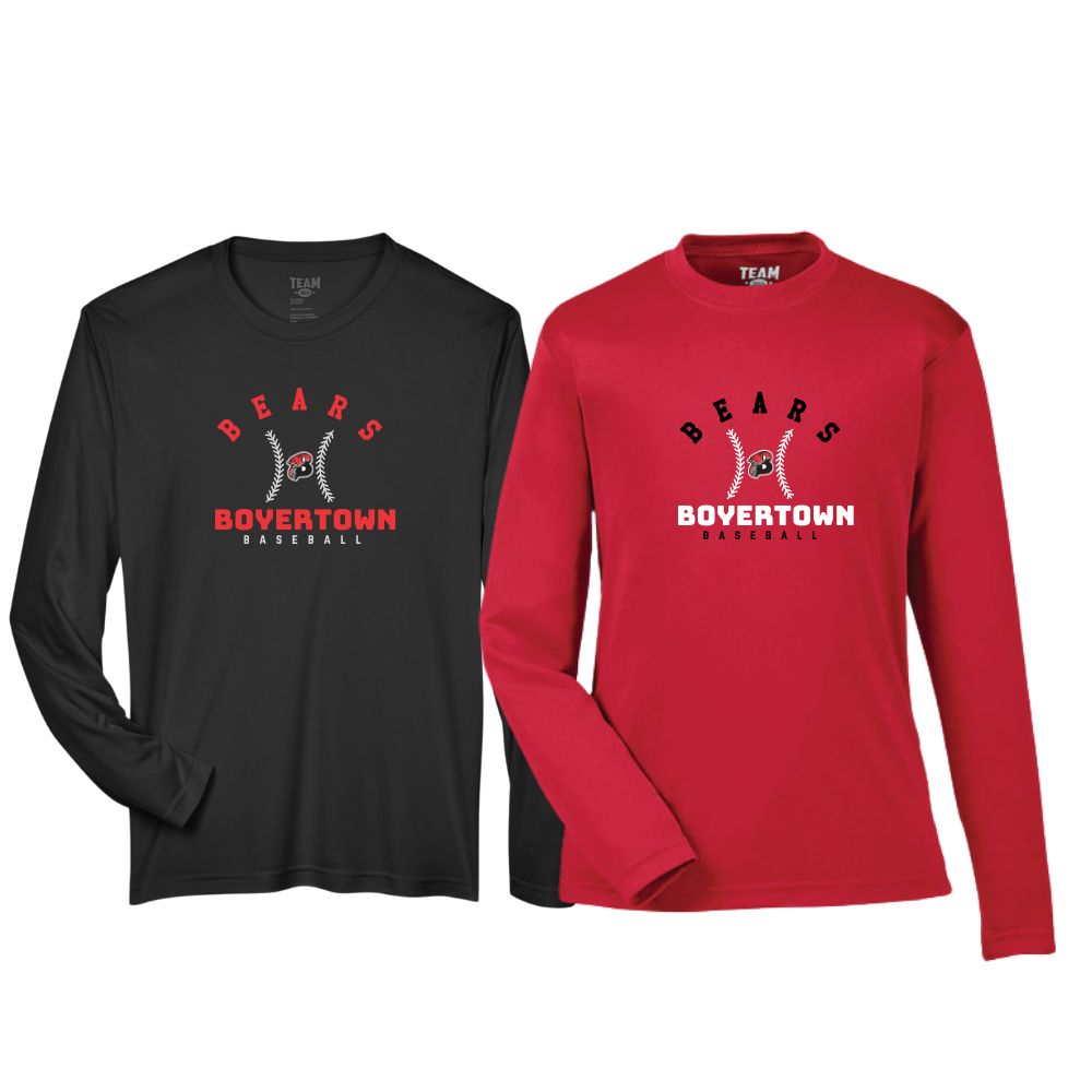 Boyertown Travel Baseball LS Performance Tee Curve