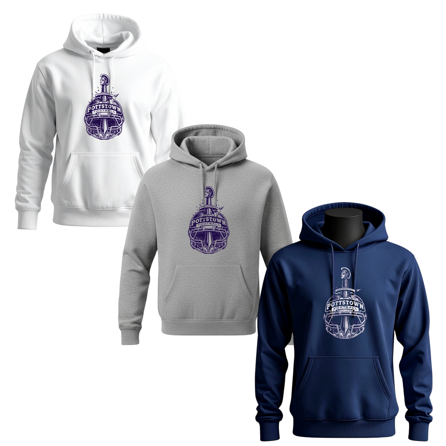 Pottstown Trojans Football Unisex Hoodie - No Mercy